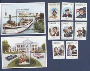 DOMINICA - Scott 1091-1100 - MNH due S/S e set di 8 - Animatori --b - Foto 1 di 1
