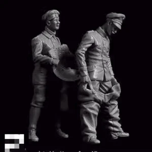 Figuras de resina 1/32 modelo Dos pilotos alemanes en la Primera Guerra Mundial sin montar sin pintar - Imagen 1 de 3