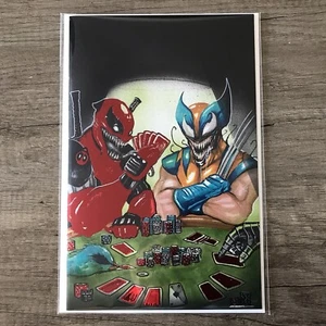 DEADPOOL WOLVERINE Poker Time **Gorkem Demir Covers VIRGIN FOIL EMBOSSED* - Bild 1 von 5