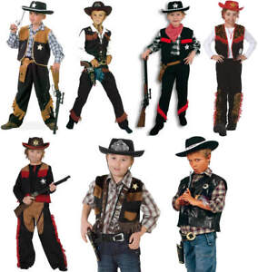 braune Cowboyweste Cowboy Western Karneval Sheriff Gr.40/42 