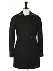  CHLOE Gold chain embellished black wool coat made in France 38 runway piece