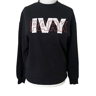 Ivy Park Sweatshirt XS Oversized Fit Jumper Black Logo Long Sleeve Crew Beyonce • 9.09€