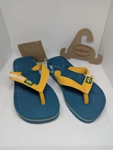 Sandalias Havaianas Unisex Chanclas Niños Brasil Logo Ambiente Verde Reino Unido Talla 7 #116 - Imagen 1 de 6