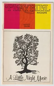 Playbill October 1973 A Little Night Music, Majestic Theatre, Music by Sondheim - Picture 1 of 1