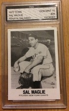 1977 TCMA Sal Maglie Renata Galasso Baseball Card #28 Graded FGS GEM MINT 10