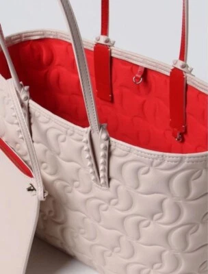 $1,990 NEW Christian Louboutin Cabata Embossed Leather Tote W Pouch - Image 1 of 4
