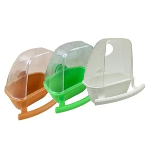 Bird Cage Feeder Parrot Water Hanging Bowl Feeder Box Plastic Food Container - Picture 1 of 15