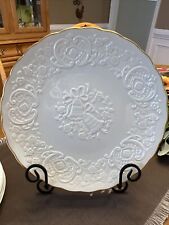 The Lenox China Marriage Wedding 12.5” Serving Plate With Gold Trim Made In USA