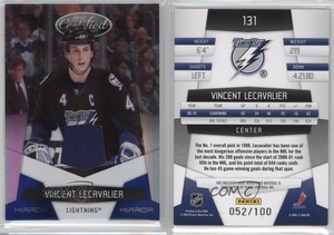 2010-11 Certified Mirror Blue Materials /100 Vincent Lecavalier #131