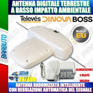 ANTENNA DIGINOVA BOSS MIX LTE 32dB TELEVES 144223 + ALIMENTATORE 2 OUT 579401 - Foto 1 di 1