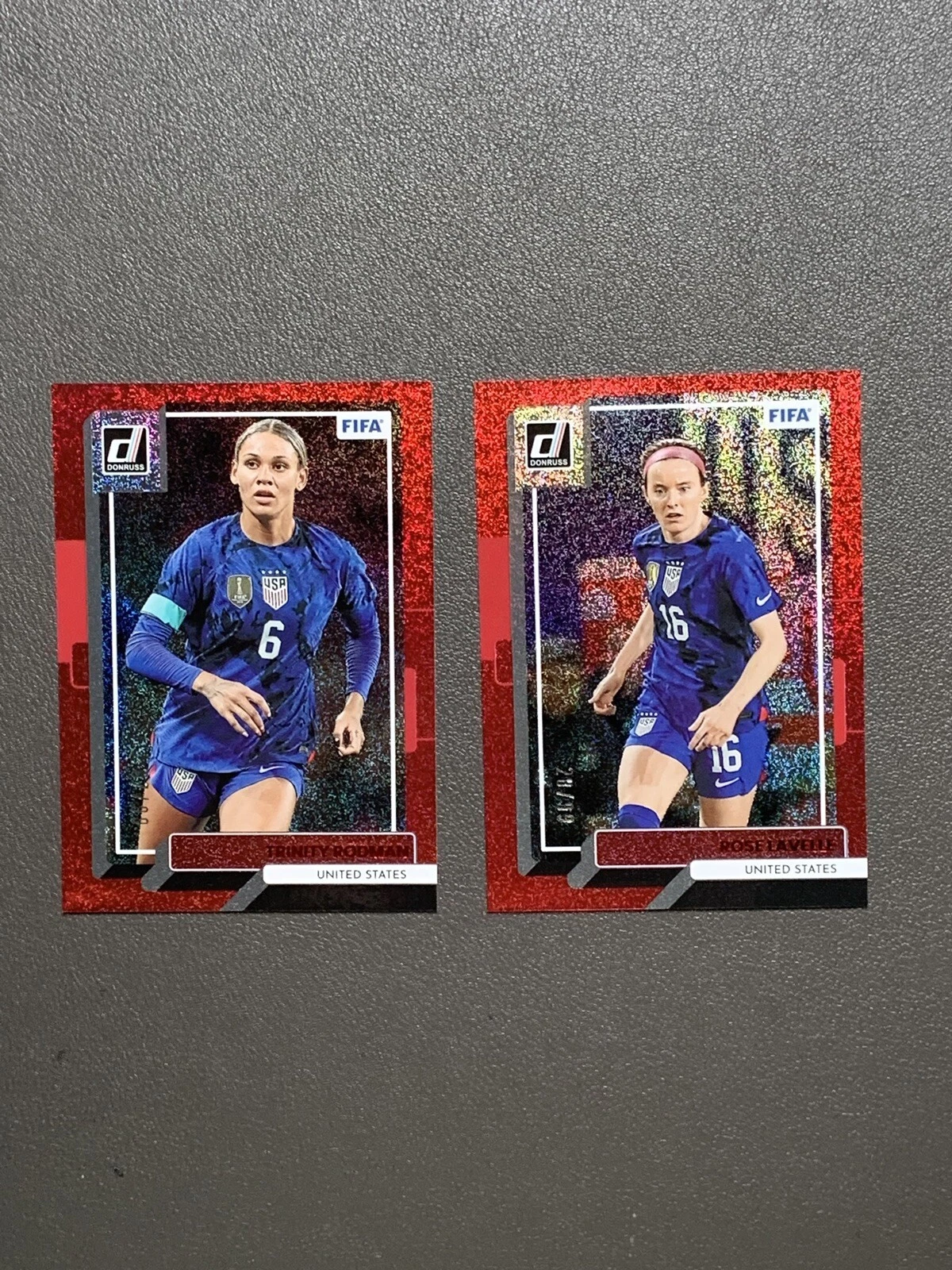 2022 Donruss Soccer TRINITY RODMAN ROSE LAVELLE Red Foil /99 USWNT!