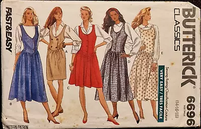 Butterick Pattern - 6696 - Dress, Jumper - Size 14,16,18 - Image 1 of 3