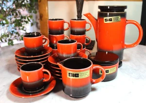 Espresso Set S.I.C. Italo Design Mid-Century Modern 1970s w/ Original Stickers - Picture 1 of 23