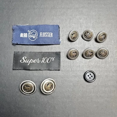 Conjunto de 9 botones blazer traje Alan River Super 100s esmalte de caña de repuesto Foto 1 de 4