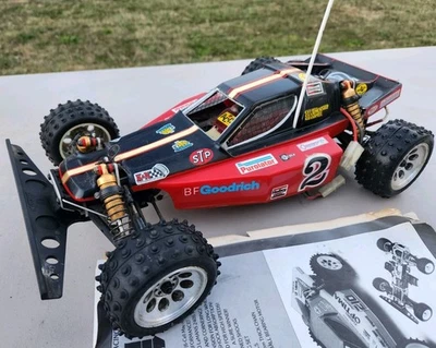Vintage 80's KYOSHO Turbo Optima 4wd 1/10 Scale R/C Off Road Racing Buggy RARE!! - Image 1 of 4