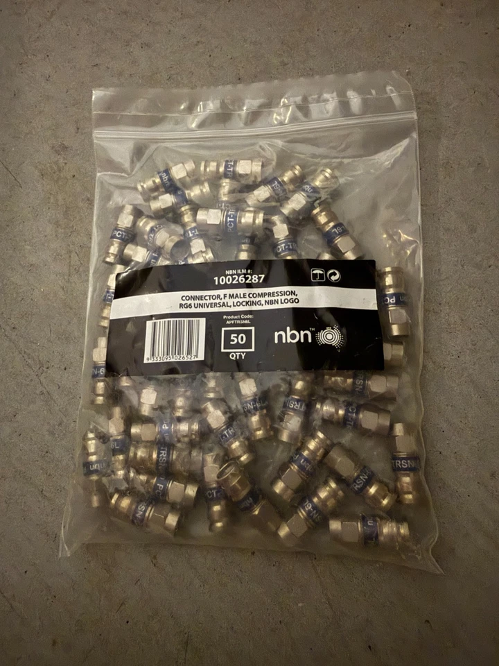 RG6 COMPRESSION CONNECTOR (bag of 50) - image 1 of 1