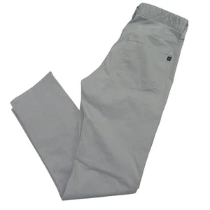7 Diamonds Mens Clifton Slim Straight Pants 31 x 32 Gray 5 Pocket Chino - Picture 1 of 11