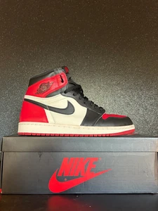 Jordan 1 Bred Toe Size 10 Preowned - Picture 1 of 5