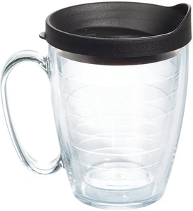 Clear & Colorful Lidded Made in USA Double Walled Insulated Tumbler Travel Cu... - Picture 1 of 9