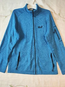 Jack Wolfskin NANUK 200 Fleece Jacket Men's XXL Blue Full Zip Hiking Layer - Picture 1 of 10