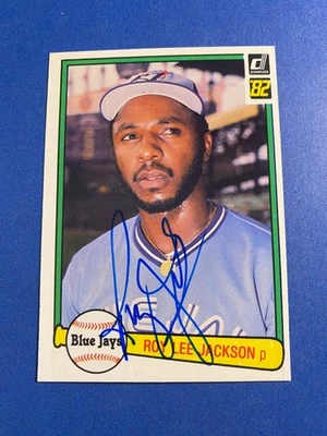 ROY LEE JACKSON 1982 DONRUSS #541 AUTO IP SIGNED TORONTO BLUE JAYS METS TUSKEGEE - Image 1 of 2