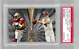 1998 PLAYOFF ABSOLUTE PLATINUM QUADS 3 HOF JERRY RICE MARSHALL FAULK PSA 8 POP 1 - Picture 1 of 5