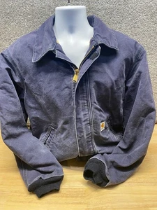 Carhartt FR Jacket Medium 101623-410 Cat 4 Work Blue Full Zip Quilted Lining - Picture 1 of 16