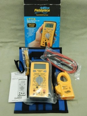 Fieldpiece LT17A Digital Multimeter + Clamp - Temp, Microamps, Capacitance HVACR - Image 1 of 4