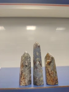 3Pcs Natural Blue Kyanite Druzy Crystal HIGH QUALITY Tower Gemstone USA Store #9 - Picture 1 of 7