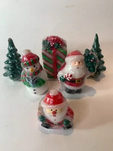 Boston Warehouse Christmas Figural CandlesSanta Snowman Tree Present New - Picture 1 of 20