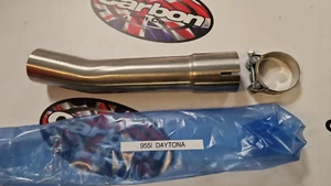 TRIUMPH 955I DAYTONA 99 – 2006 UK Made T304 Stainless Exhaust Link Pipe & Clamp - Picture 1 of 6