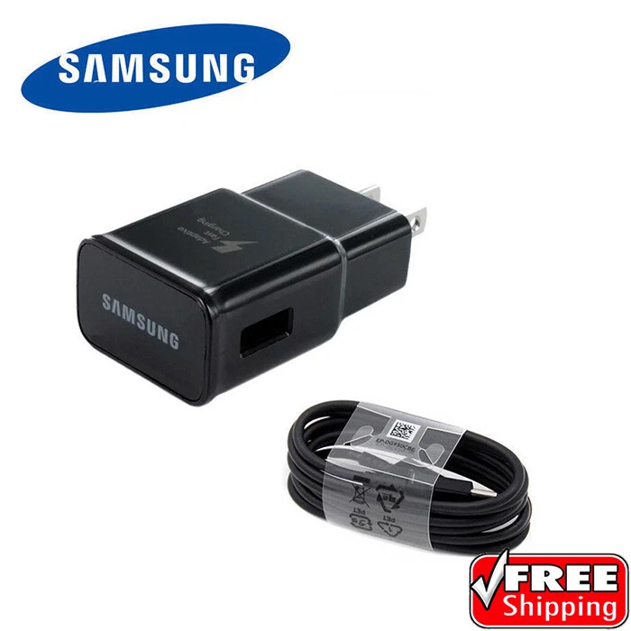 Samsung Original OEM Galaxy Fast Charger Cable S6 S7 S8 NOTE 4 5 7 S10 S8 J3 BLK - Image 1 of 1