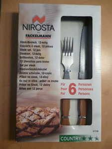 Steak Besteck- f. 6 Personen- NEU in OVP - Vintage - Bild 1 von 2