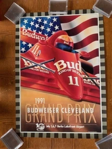 ORIGINAL 1991 BUDWEISER CLEVELAND GRAND PRIX POSTER 5., 6. 7. JULI - Bild 1 von 1