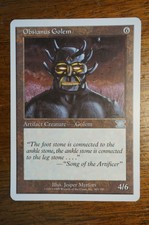Obsianus Golem, MINT condition, never used, 6th edition, MTG 2000