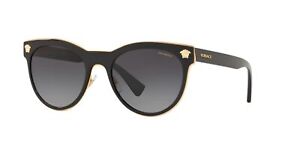 Versace Woman Sunglasses, Black Lenses Metal Frame, 54mm