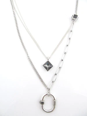 Colar pingente duplo de contas geométricas Kenneth Cole N.Y. 'On The Rocks' - Imagem 1 de 4