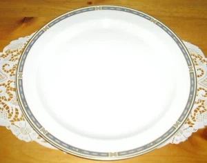 Vintage Syracuse China MISTIC O.P.CO Blue & Gold 12 1/2" Round Platter ~ - Picture 1 of 5