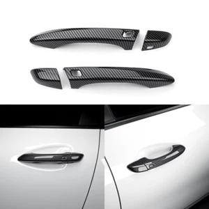 Carbon Fiber Front Rear Door Handle Cover Trim for Hyundai Veloster N 2019-2022 - Picture 1 of 12