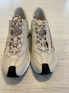 Gucci Run Logo Sneaker White Men’s Size UK 9 RRP £785 #I446 - Picture 1 of 10