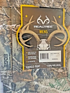 NWT REALTREE EDGE Camo Cargo hunting Pants Men size 2XL 44/46 Drawstring Ankle - Picture 1 of 23