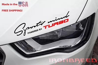 Calcomanía de vinilo para automóvil Sports Mind Powered By TURBO emblema adhesivo se adapta a: SUBARU wrx sti Foto 1 de 3