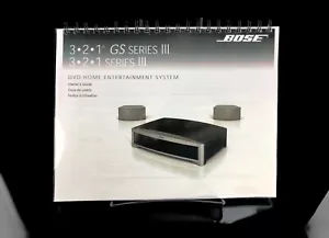 Bose 321 III GS Series III 3 Entertainment System Owners Manual User Guide - Picture 1 of 4