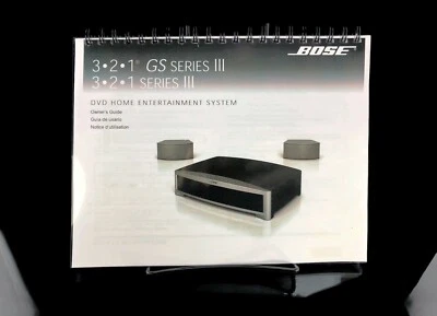 Bose 321 III GS Serie III 3 Sistema de Entretenimiento Manual del Propietario Guía del Usuario Foto 1 de 4