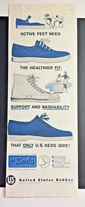 US Keds Shoes 1958 United States Rubber Vintage Magazine Print Ad - Picture 1 of 3