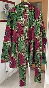 Shenbolen Ladies Cotton Vibrant Open Front Jacket With Matching Scarf XXL New - Picture 1 of 7