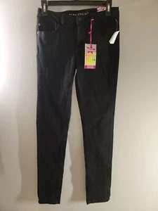 Vigoss The Jagger Skinny Black Denim Jeans Girls Sz 14 Super Stretch Reg Rise - Picture 1 of 6