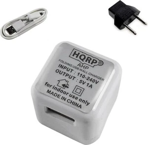 HQRP Universal Wall AC Charger Adapter Power Micro USB Cable for Cell Phones - Picture 1 of 10