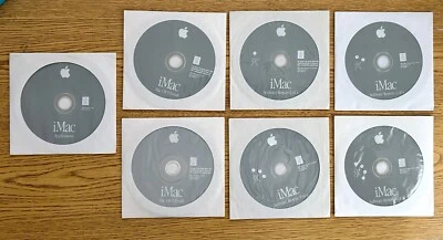 Discos de restauración de software iMac 2002 Macintosh OS X 10.1.3 aplicación Puma (7 CD) Foto 1 de 4