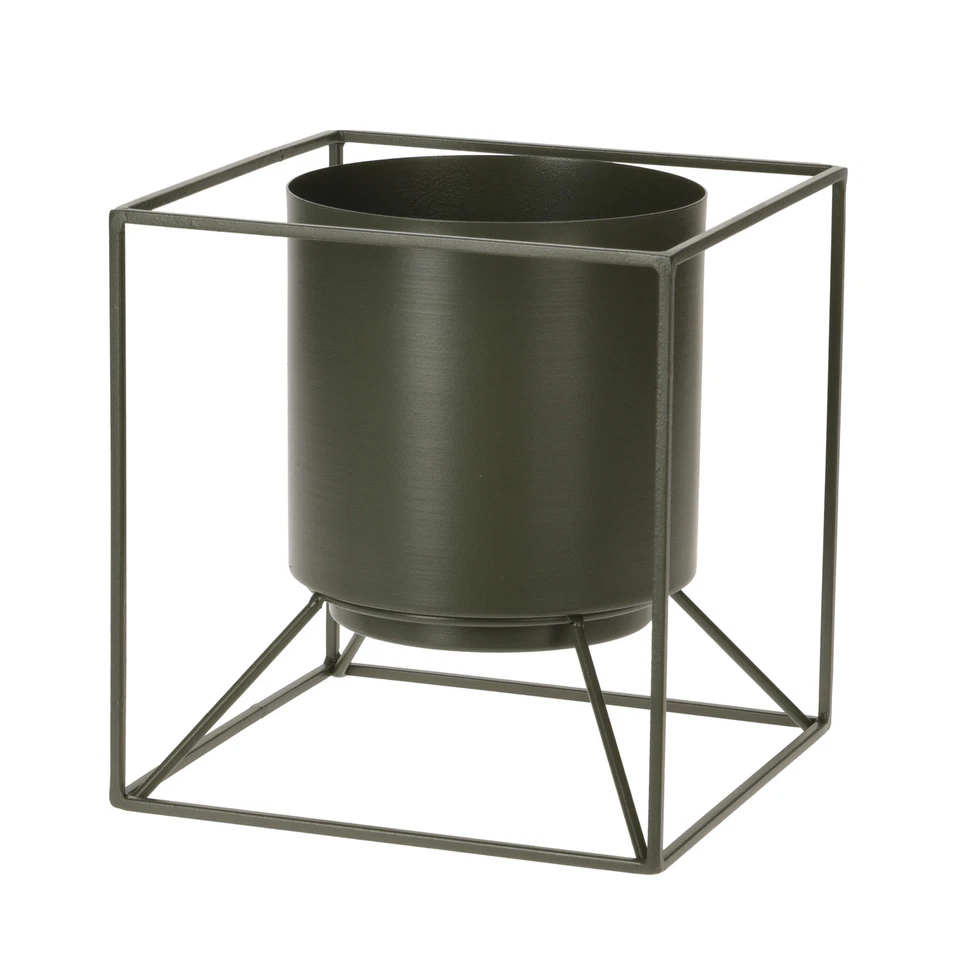 Metall Blumentopf Halter - 2 Farben - Deko Blumen Topf Pflanzen Ständer klein - Bild 1 von 1